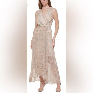 Tommy Hilfiger Size 8 Nautical Rope Print Chiffon Maxi Dress